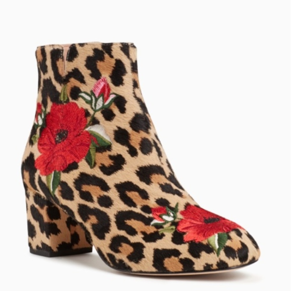 Kate Spade NY Langton Leopard Print Booties  8.5